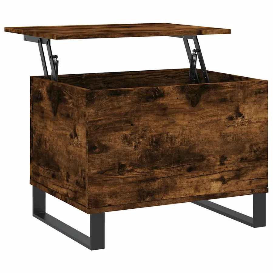 Table basse Chêne fumé 60x44,5x45 cm Bois d'ingénierie - 2