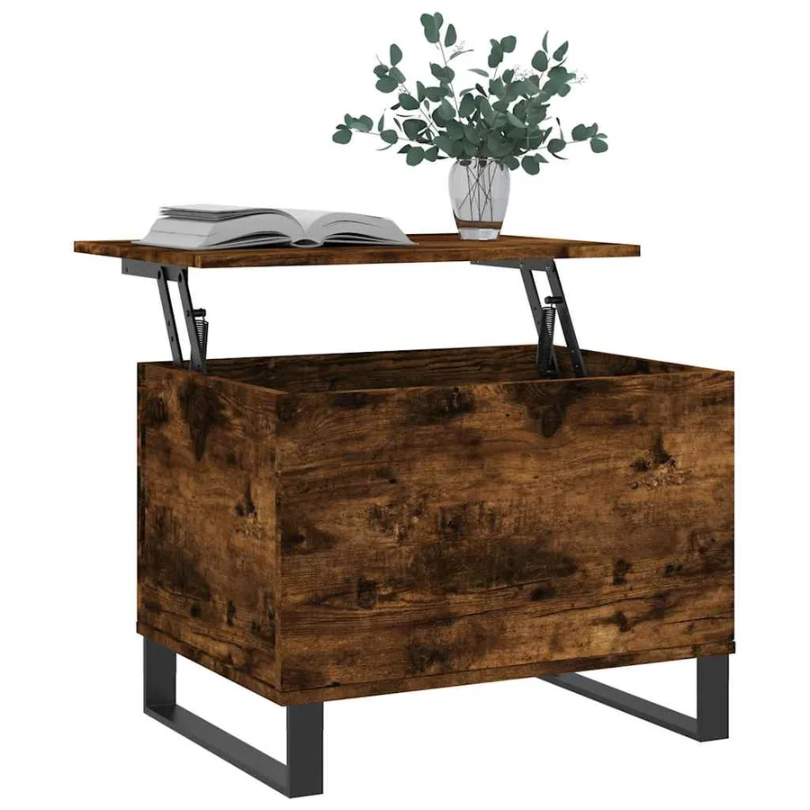 Table basse Chêne fumé 60x44,5x45 cm Bois d'ingénierie - 3