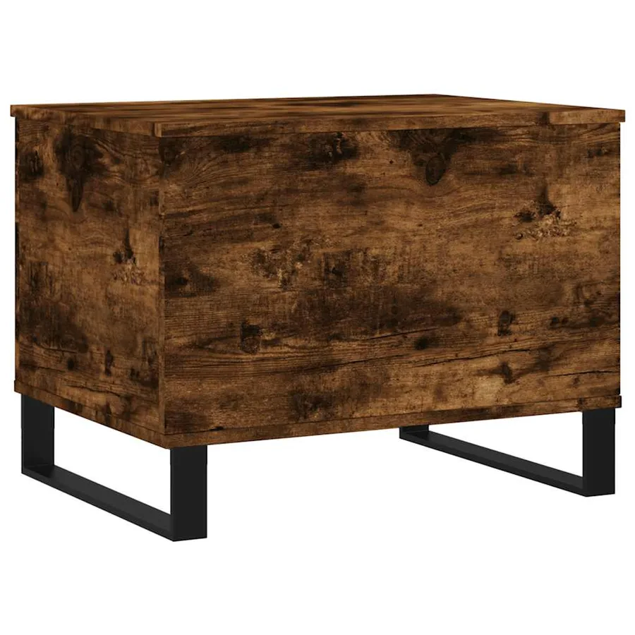 Table basse Chêne fumé 60x44,5x45 cm Bois d'ingénierie - 8