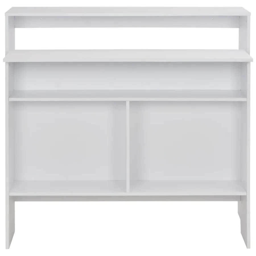 Table de bar avec 2 dessus de table Blanc 130x40x120 cm - 5
