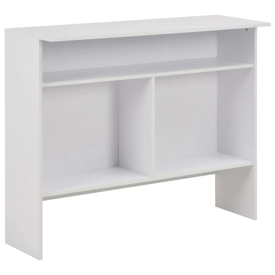 Table de bar avec 2 dessus de table Blanc 130x40x120 cm - 8