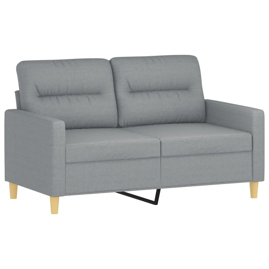 Ensemble de canapés 2 pcs coussins gris clair tissu - 3