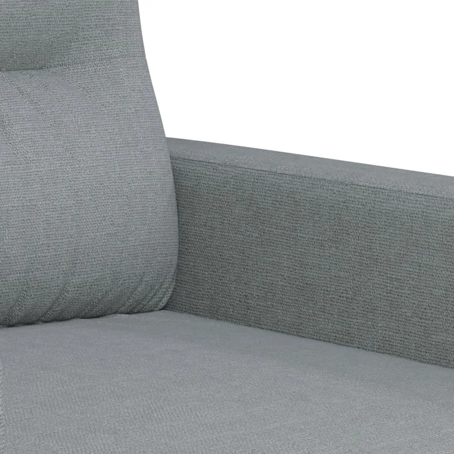 Ensemble de canapés 2 pcs coussins gris clair tissu - 5