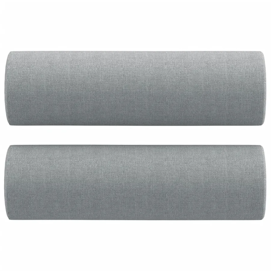 Ensemble de canapés 2 pcs coussins gris clair tissu - 6