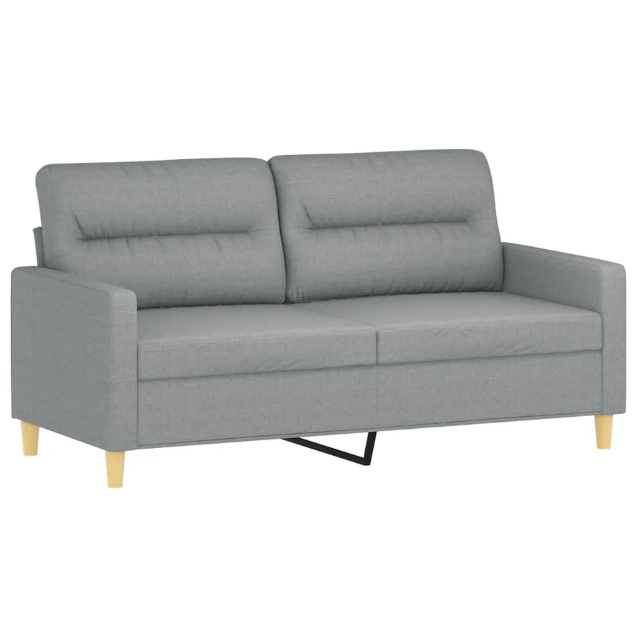 Ensemble de canapés 3 pcs coussins gris clair tissu - 4