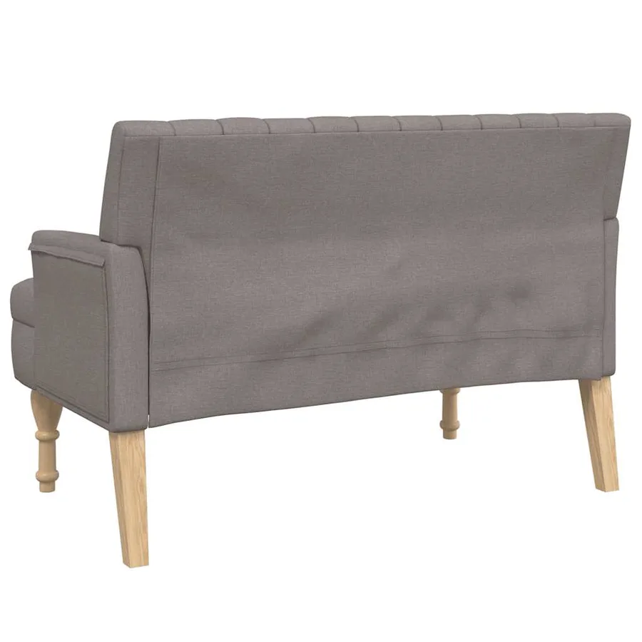 Banc avec coussins taupe 113x64,5x75,5 cm tissu - 5