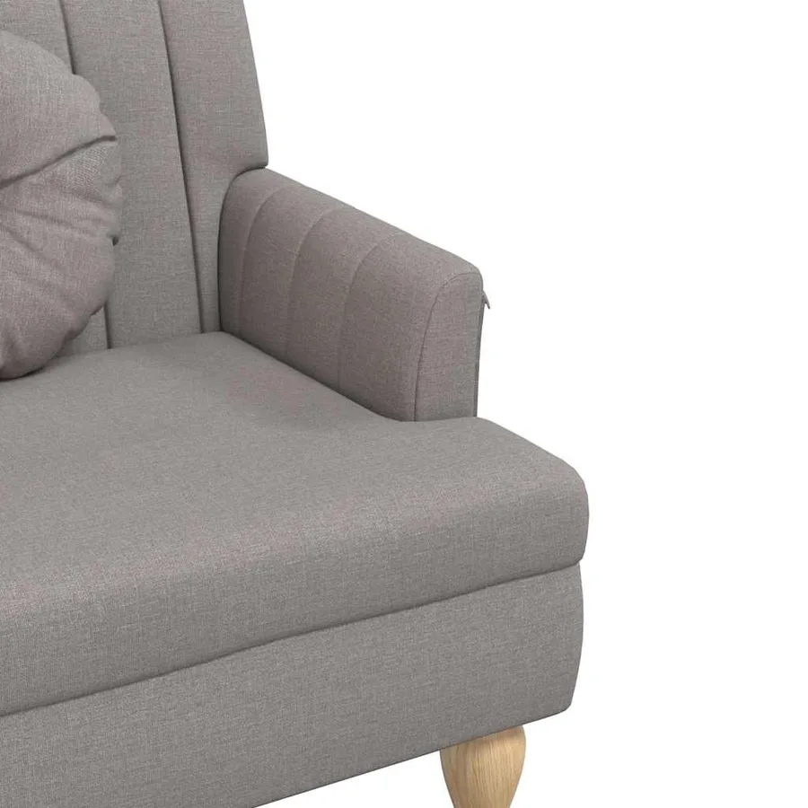 Banc avec coussins taupe 113x64,5x75,5 cm tissu - 6