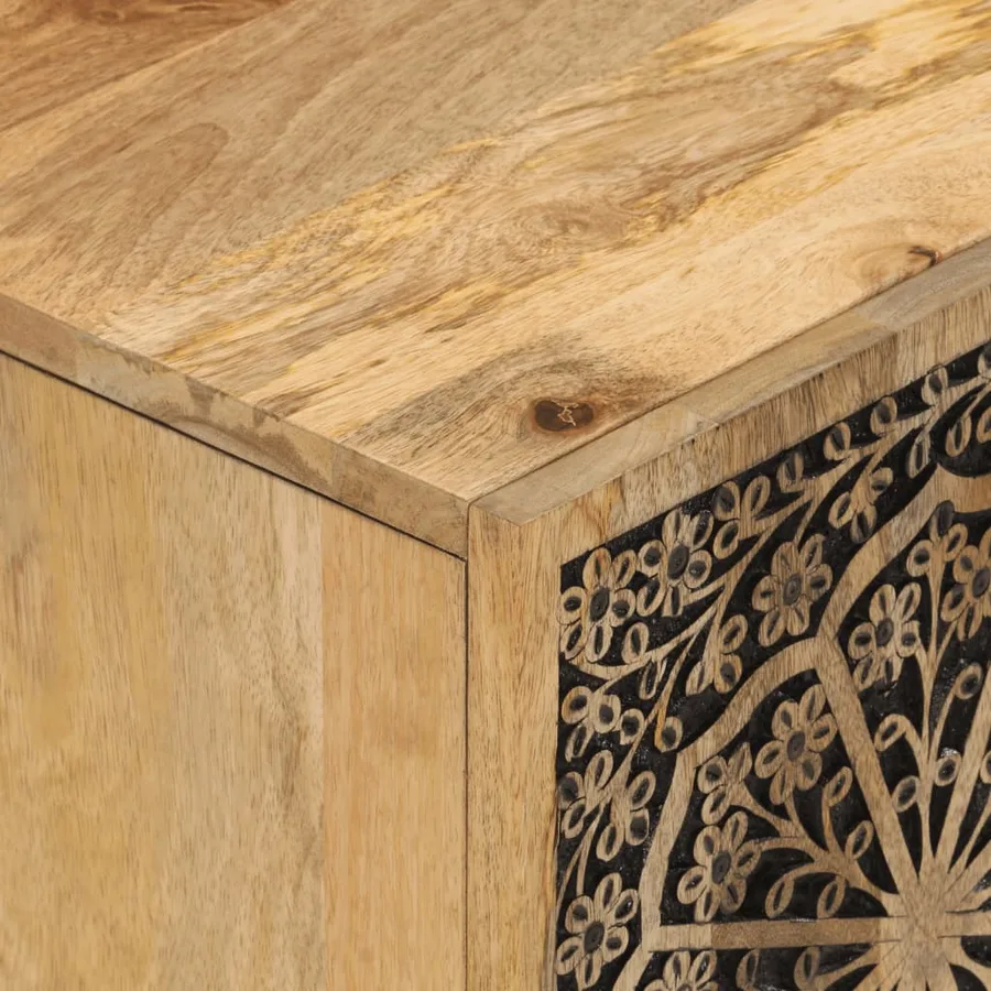 Meuble TV 80x31x46 cm bois massif de manguier - 9