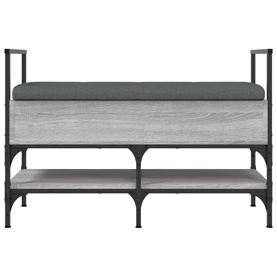 Banc à chaussures sonoma gris 85,5x42x57,5 cm bois d'ingénierie - 6