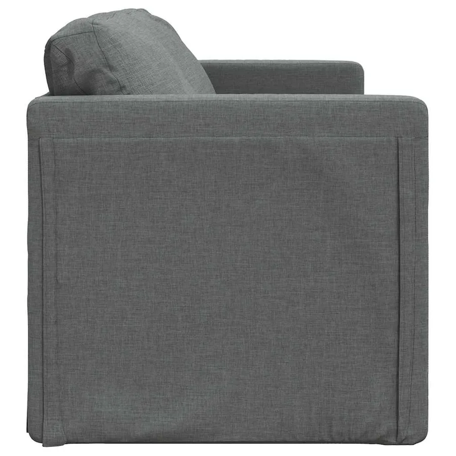 Canapé-lit 2 en 1 gris foncé 112x174x55 cm tissu - 7