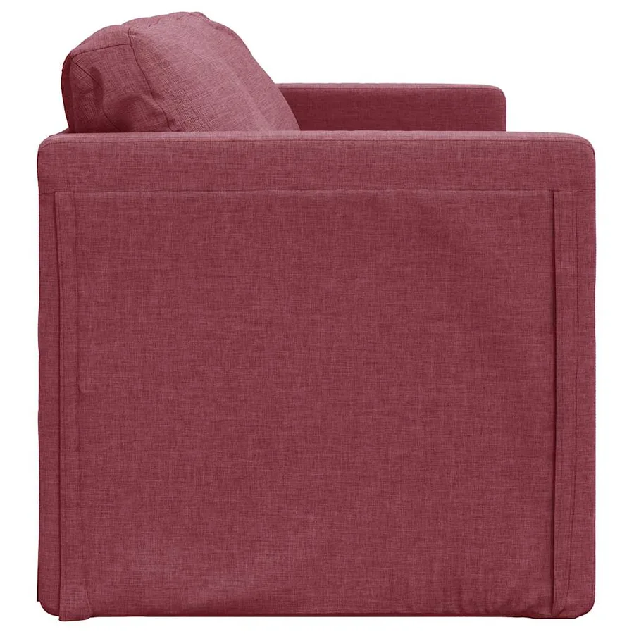 Canapé-lit 2 en 1 rouge bordeaux 112x174x55 cm tissu - 7