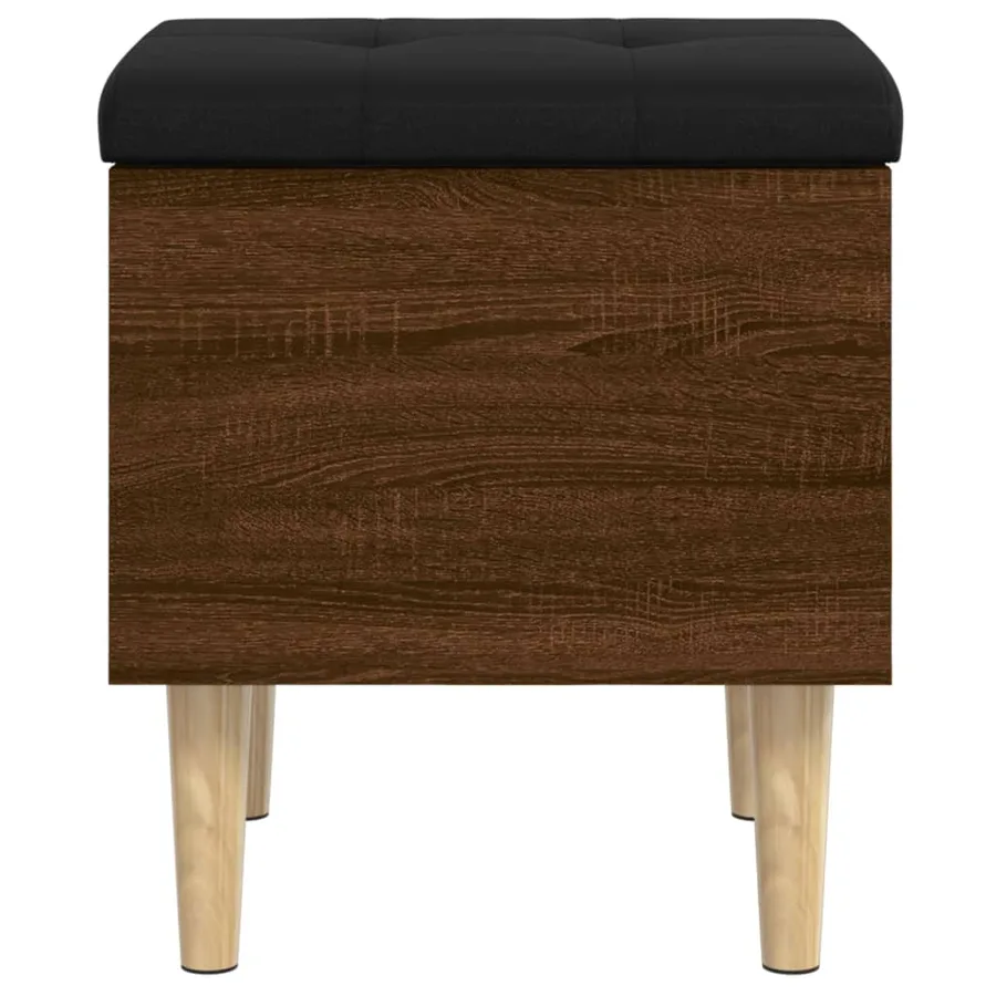 Banc de rangement chêne marron 42x42x46 cm bois d'ingénierie - 5