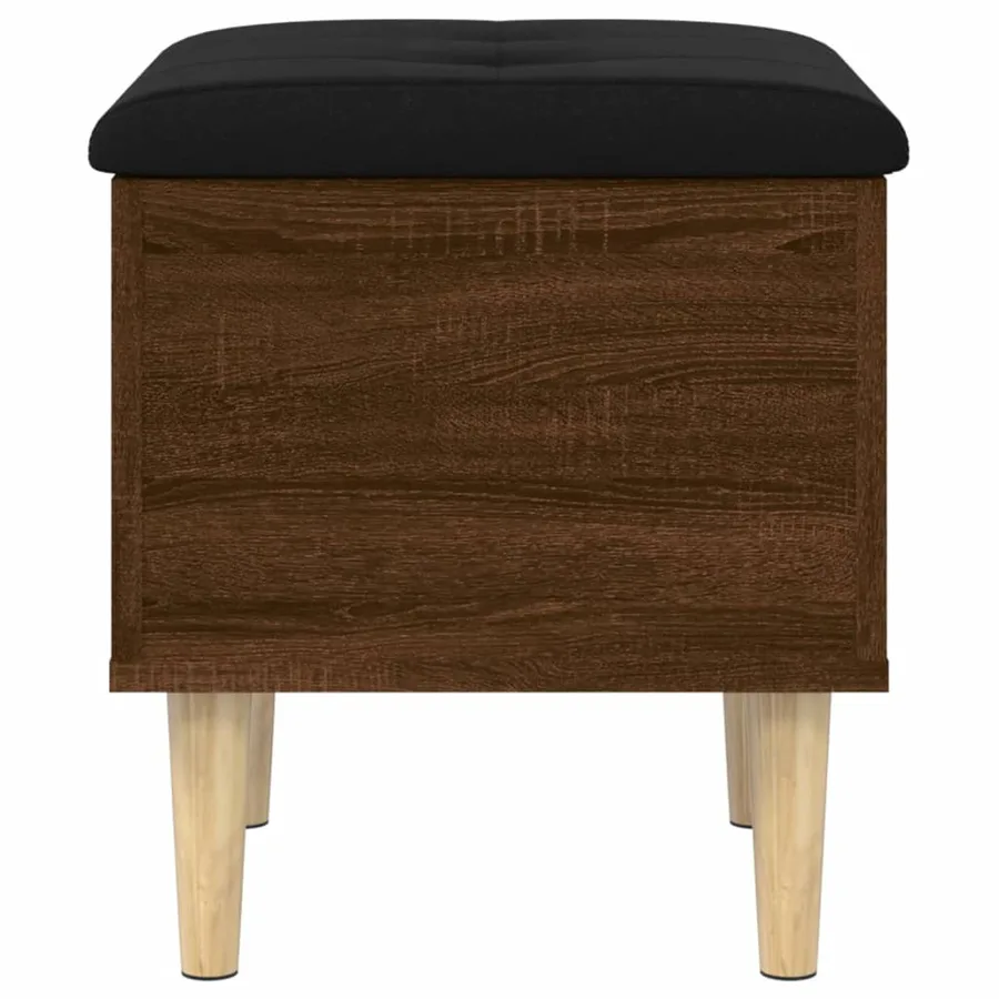 Banc de rangement chêne marron 42x42x46 cm bois d'ingénierie - 6