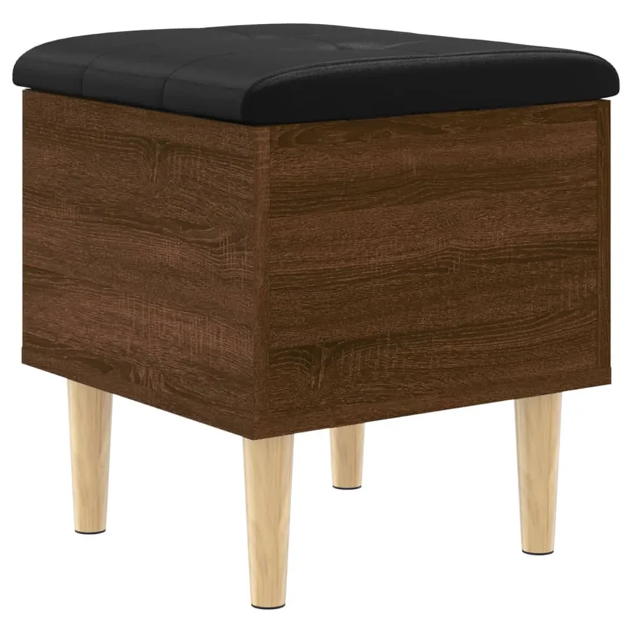 Banc de rangement chêne marron 42x42x46 cm bois d'ingénierie - 7