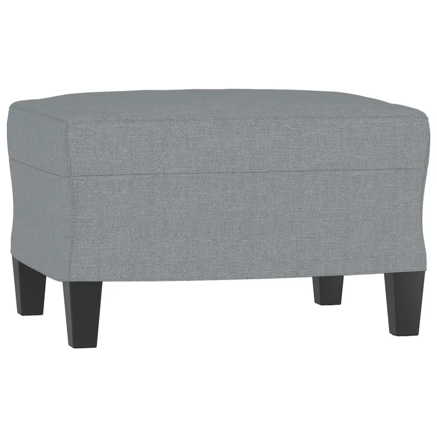 Fauteuil avec repose-pied Gris clair 60 cm Tissu - 5