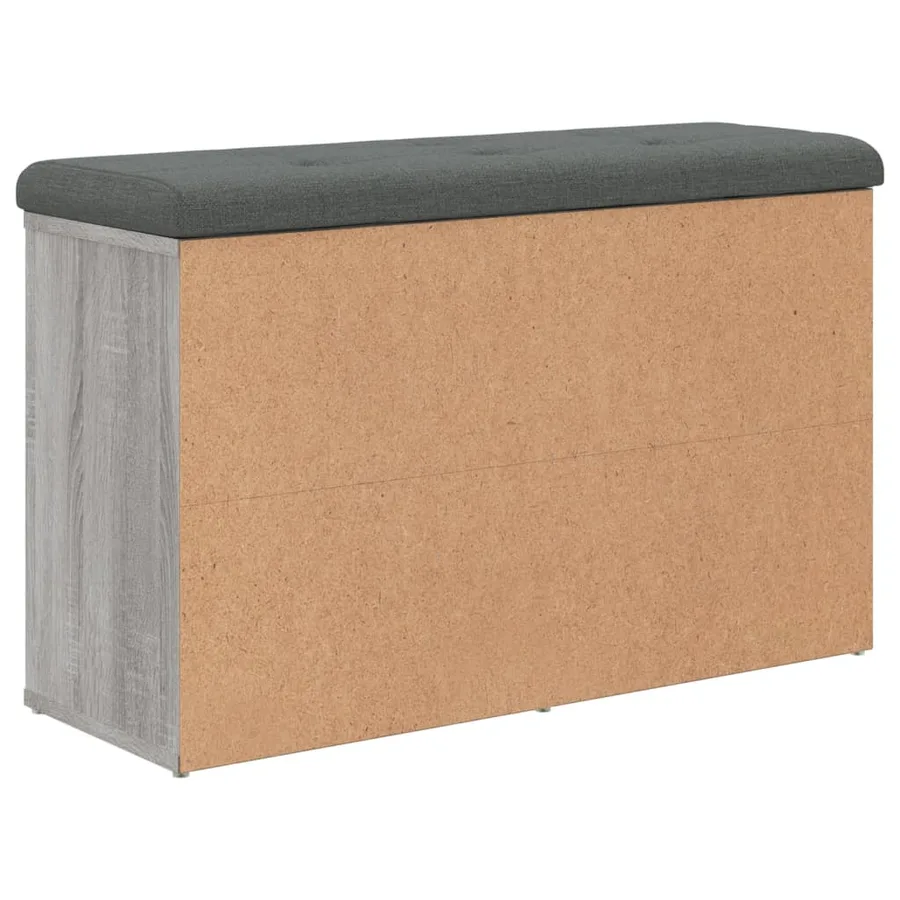 Banc à chaussures sonoma gris 82x32x50 cm bois d'ingénierie - 5
