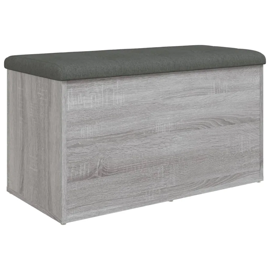Banc de rangement sonoma gris 82x42x45 cm Bois d'ingénierie - 2