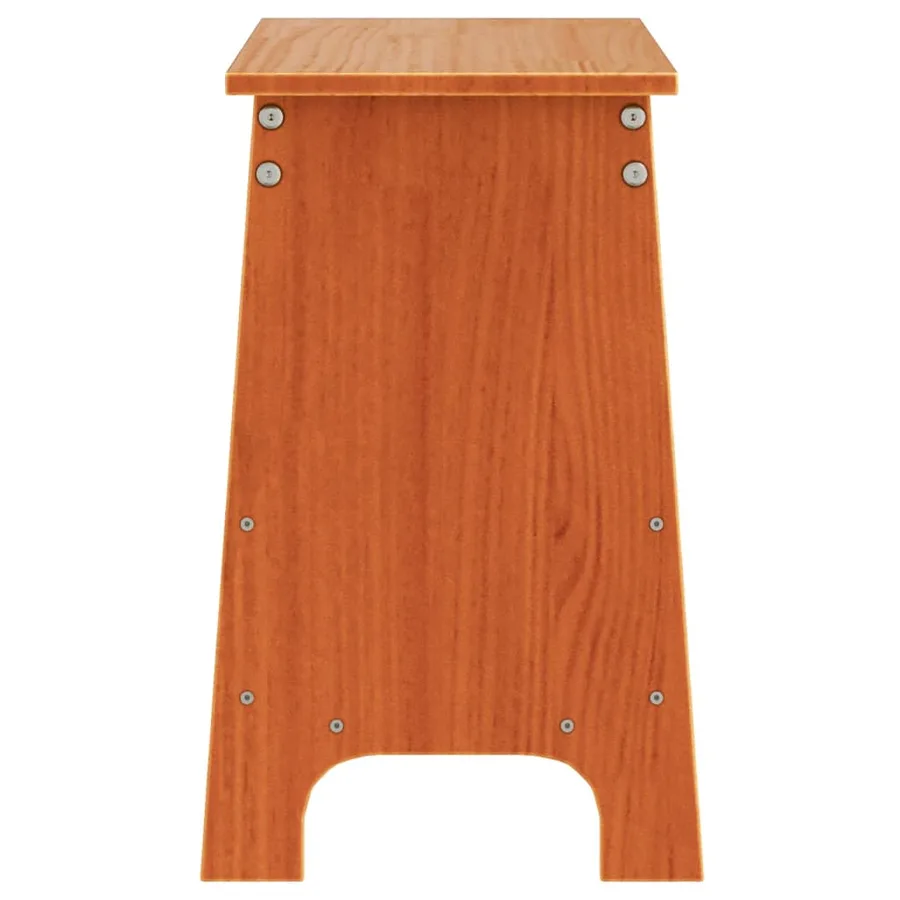Banc d'entrée cire marron 60x28x45 cm bois de pin massif - 5