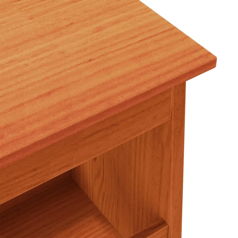 Banc d'entrée cire marron 60x28x45 cm bois de pin massif - 7
