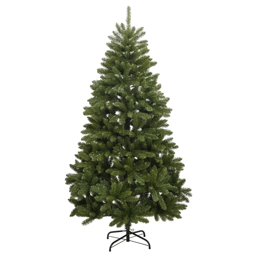 Sapin de Noël artificiel à charnières avec support vert 210 cm - 2