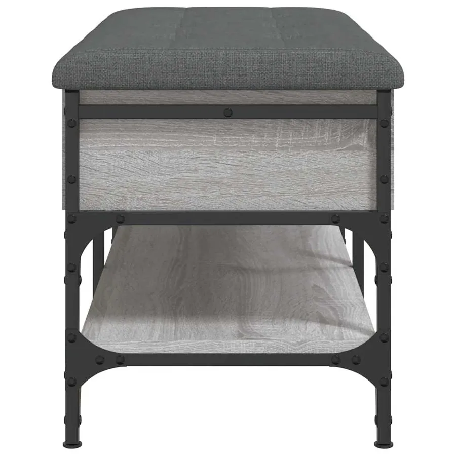 Banc à chaussures sonoma gris 82x42x45 cm bois d'ingénierie - 8