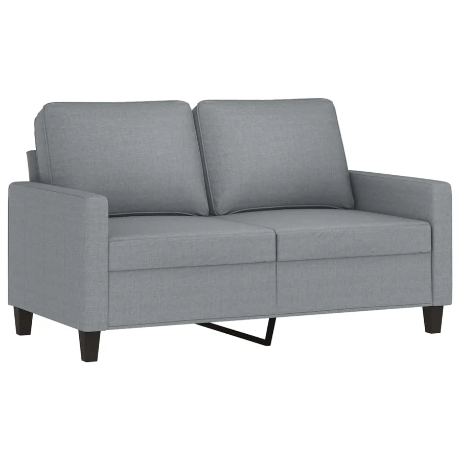 Ensemble de canapés 2 pcs avec coussins Gris clair Tissu - 3