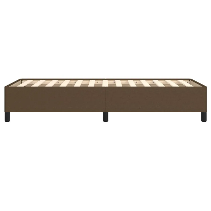 Cadre de lit sans matelas marron foncé 80x200 cm tissu - 6