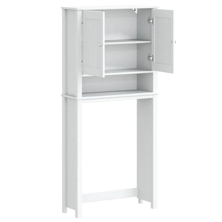 Armoire pour machine à laver BERG blanc bois massif - 4