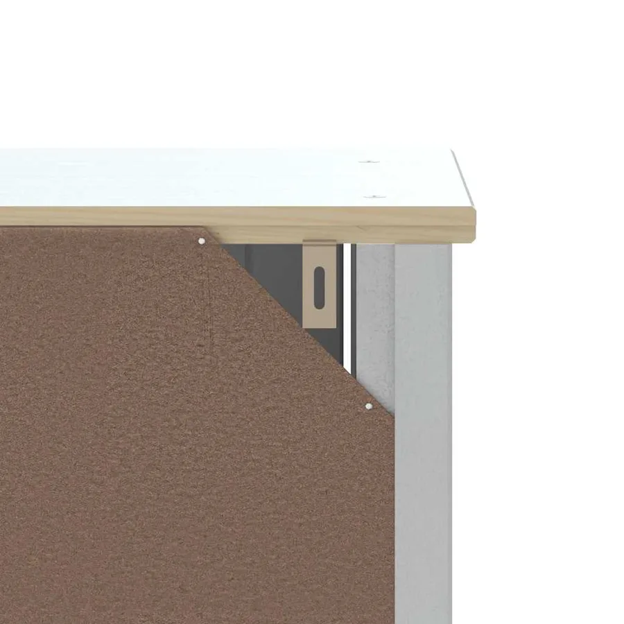 Armoire pour machine à laver BERG blanc bois massif - 7