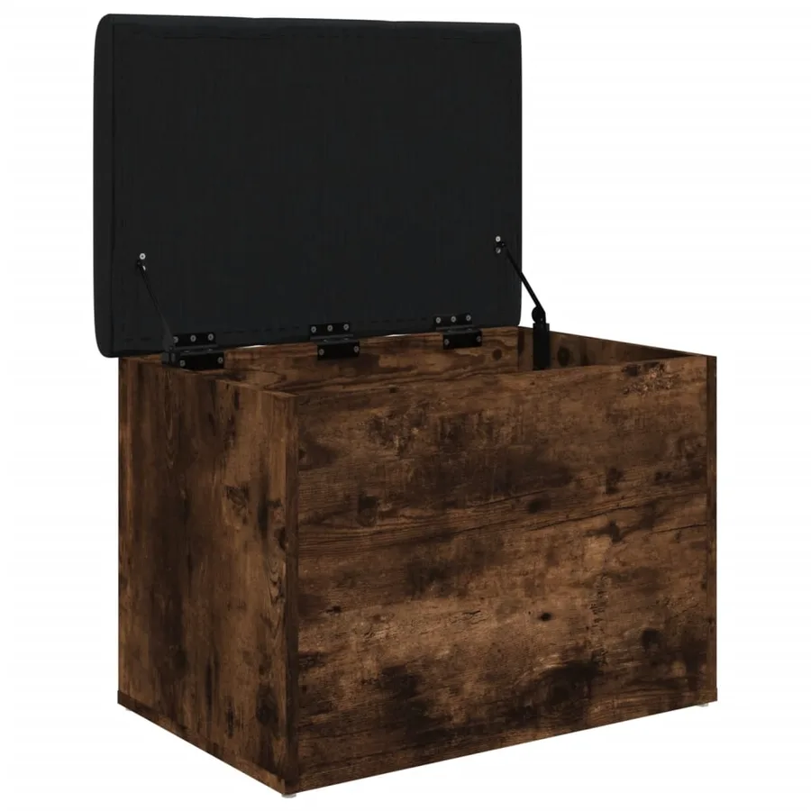 Banc de rangement chêne fumé 62x42x45 cm bois d'ingénierie - 4