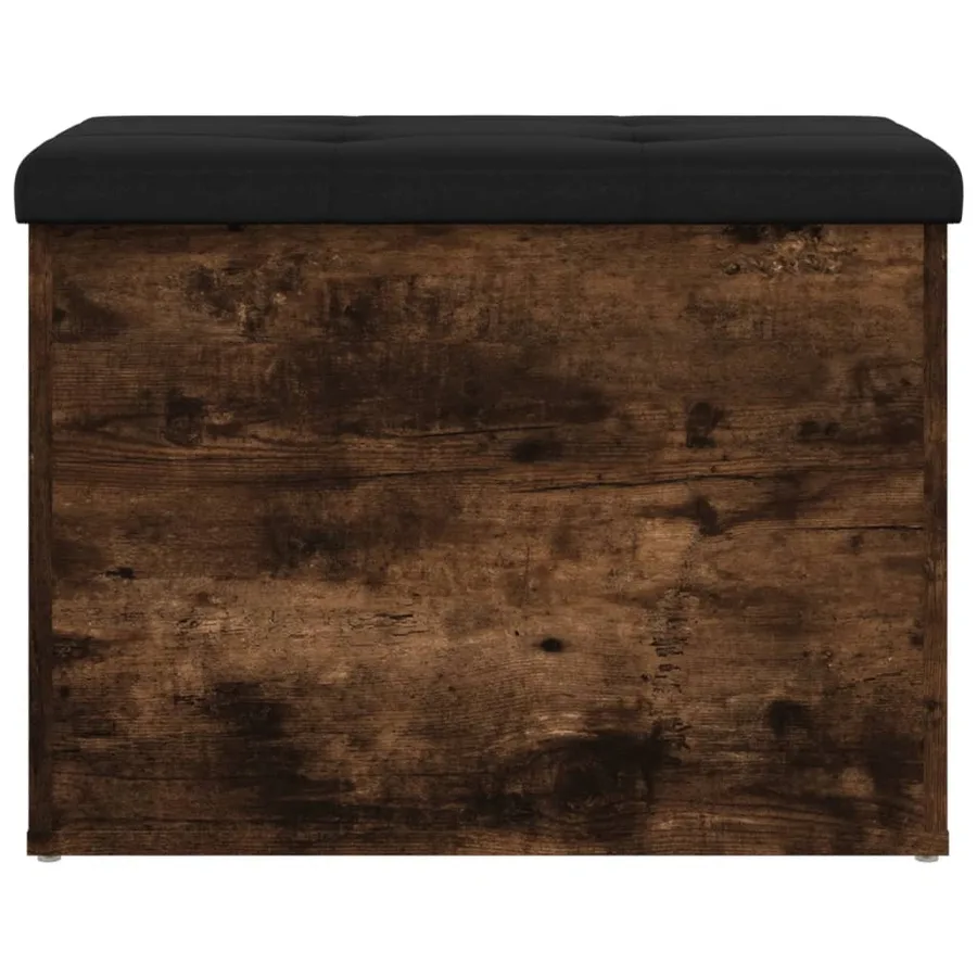 Banc de rangement chêne fumé 62x42x45 cm bois d'ingénierie - 5