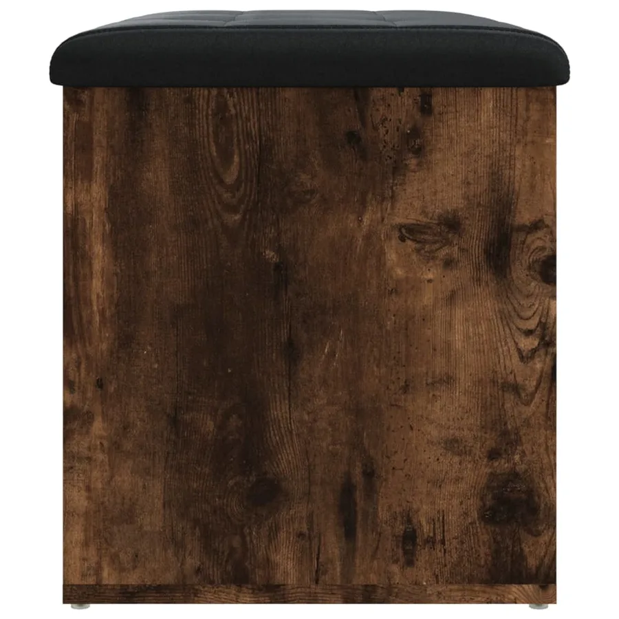 Banc de rangement chêne fumé 62x42x45 cm bois d'ingénierie - 7