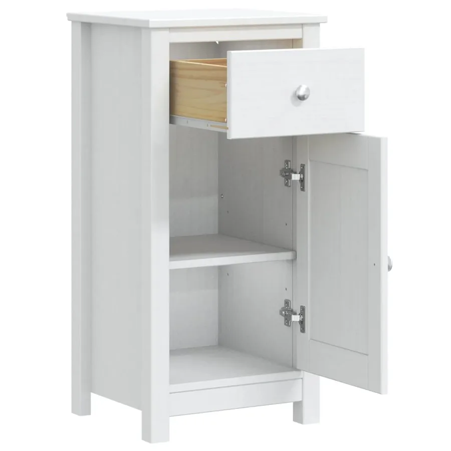 Armoire de salle de bain BERG blanc 40x34x80 cm pin massif - 4