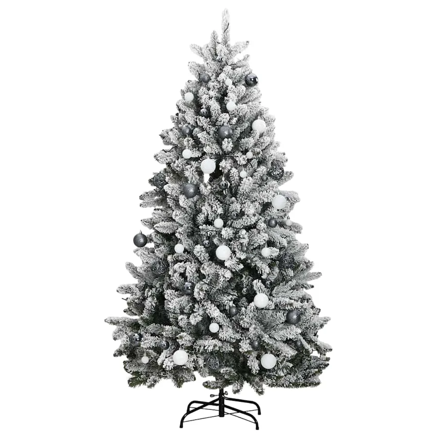 Sapin de Noël artificiel articulé 300 LED et boules 210 cm - 4
