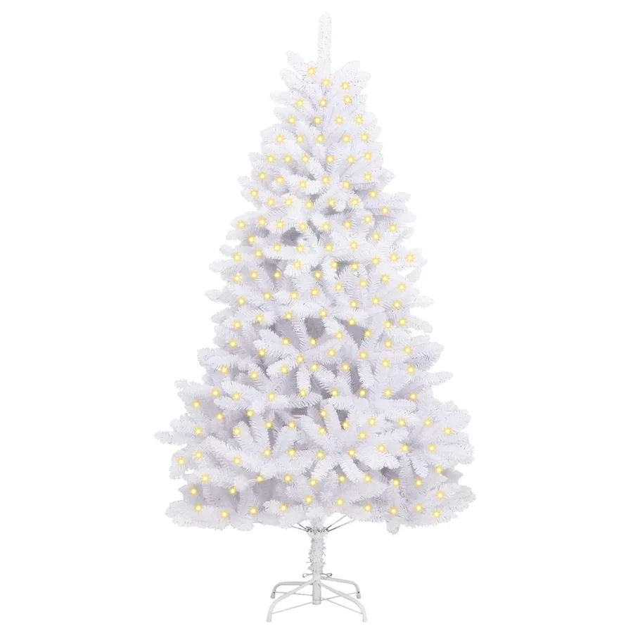 Sapin de Noël artificiel avec 300 LED Blanc 210 cm PVC et métal - 3