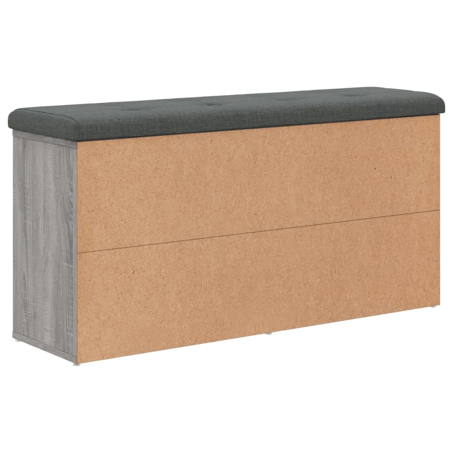 Banc à chaussures sonoma gris 102x32x50 cm bois d'ingénierie - 5