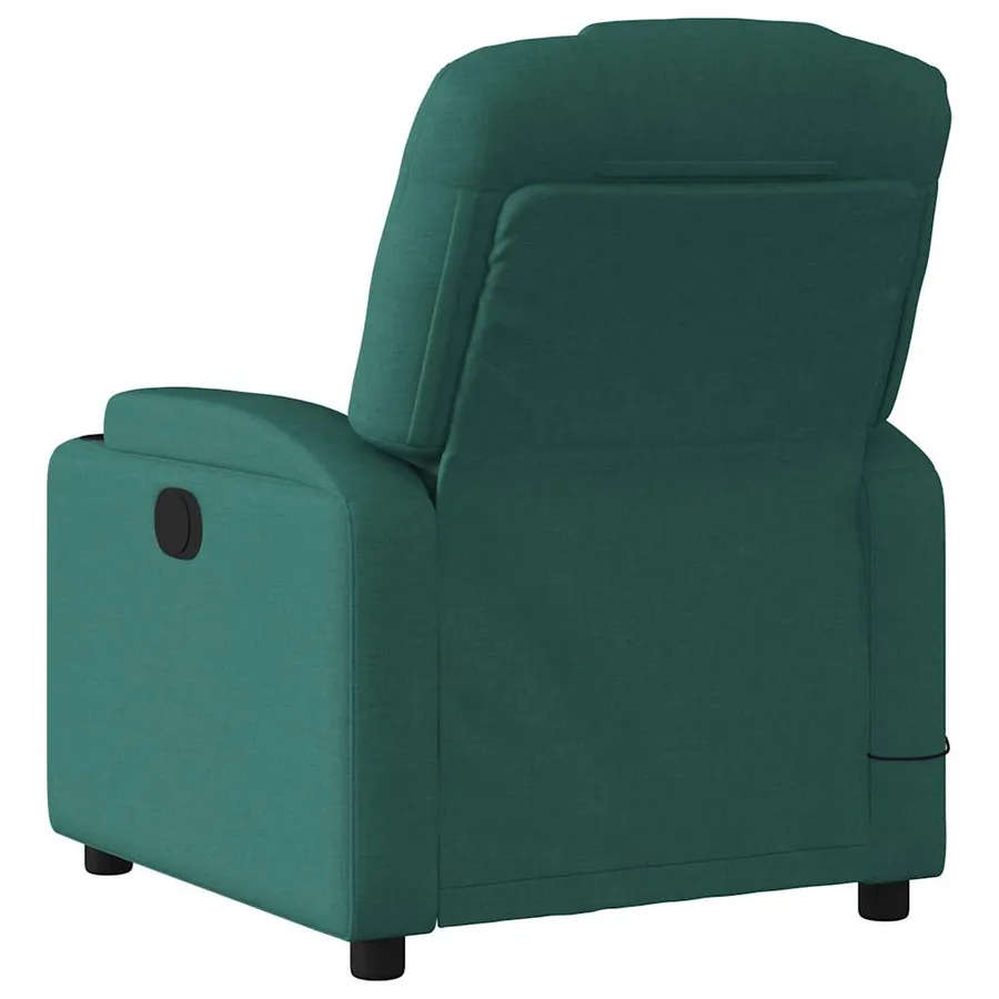 Fauteuil de massage inclinable Vert foncé Tissu - 6