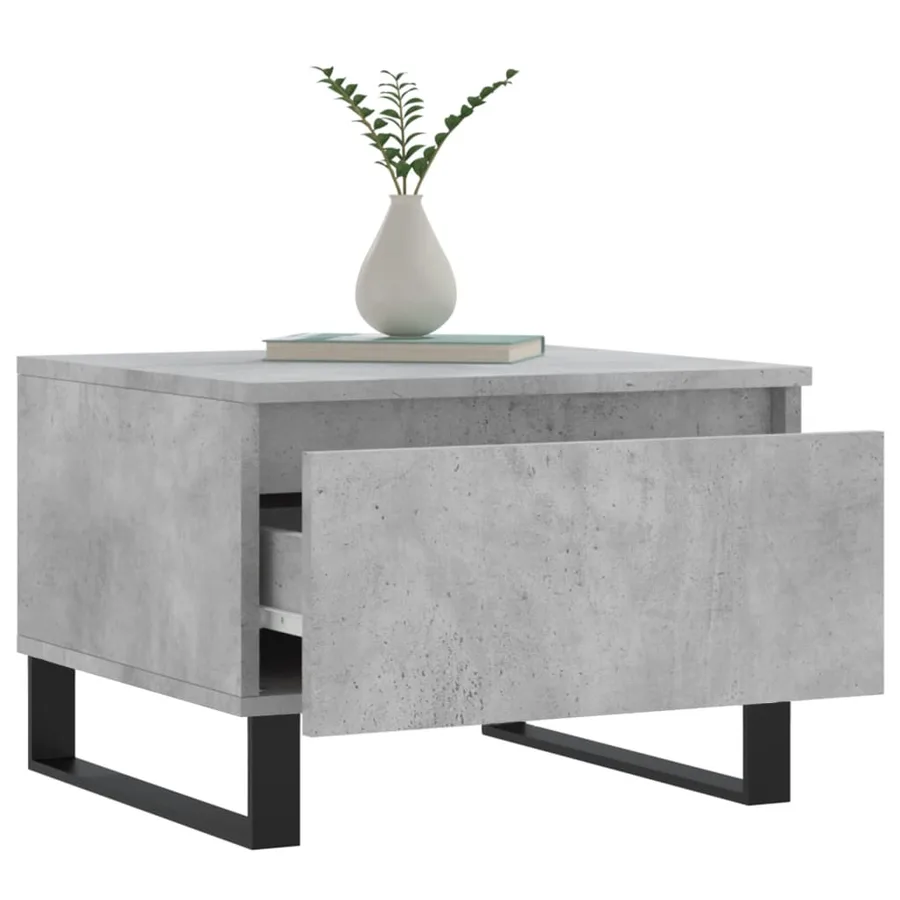 Tables basses 2 pcs gris béton 50x46x35 cm bois d'ingénierie - 4