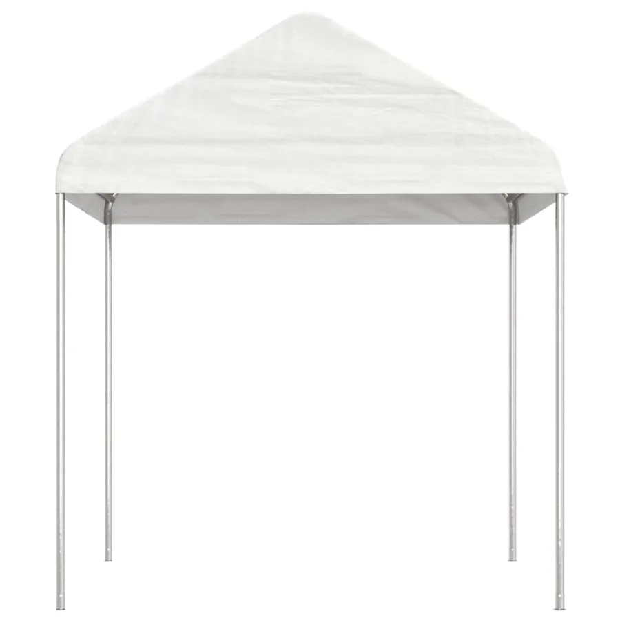 Belvédère avec toit blanc 13,38x2,28x2,69 m polyéthylène - 3
