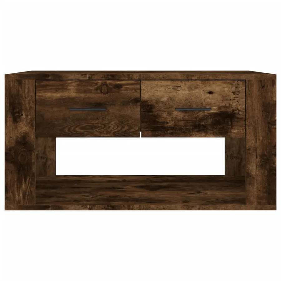 Table basse Chêne fumé 80x50x40 cm Bois d'ingénierie - 6