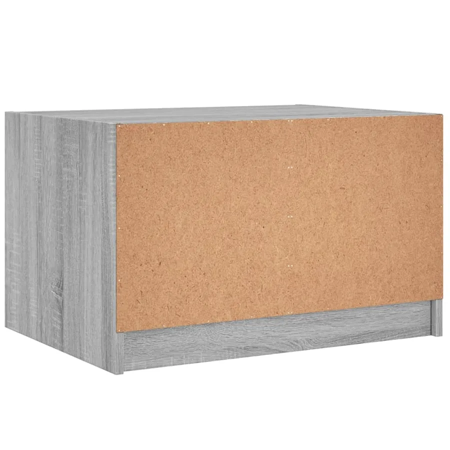 Table basse avec portes en verre sonoma gris 68x50x42 cm - 8