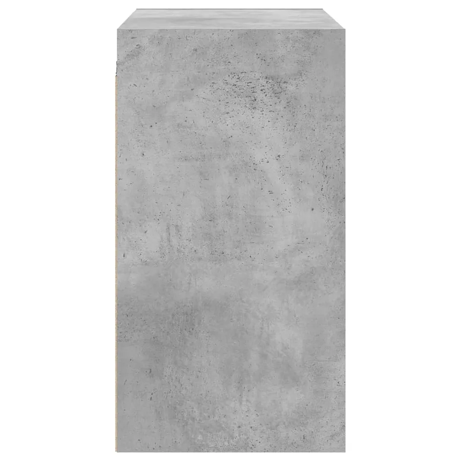 Armoire murale avec portes en verre gris béton 68x37x68,5 cm - 7