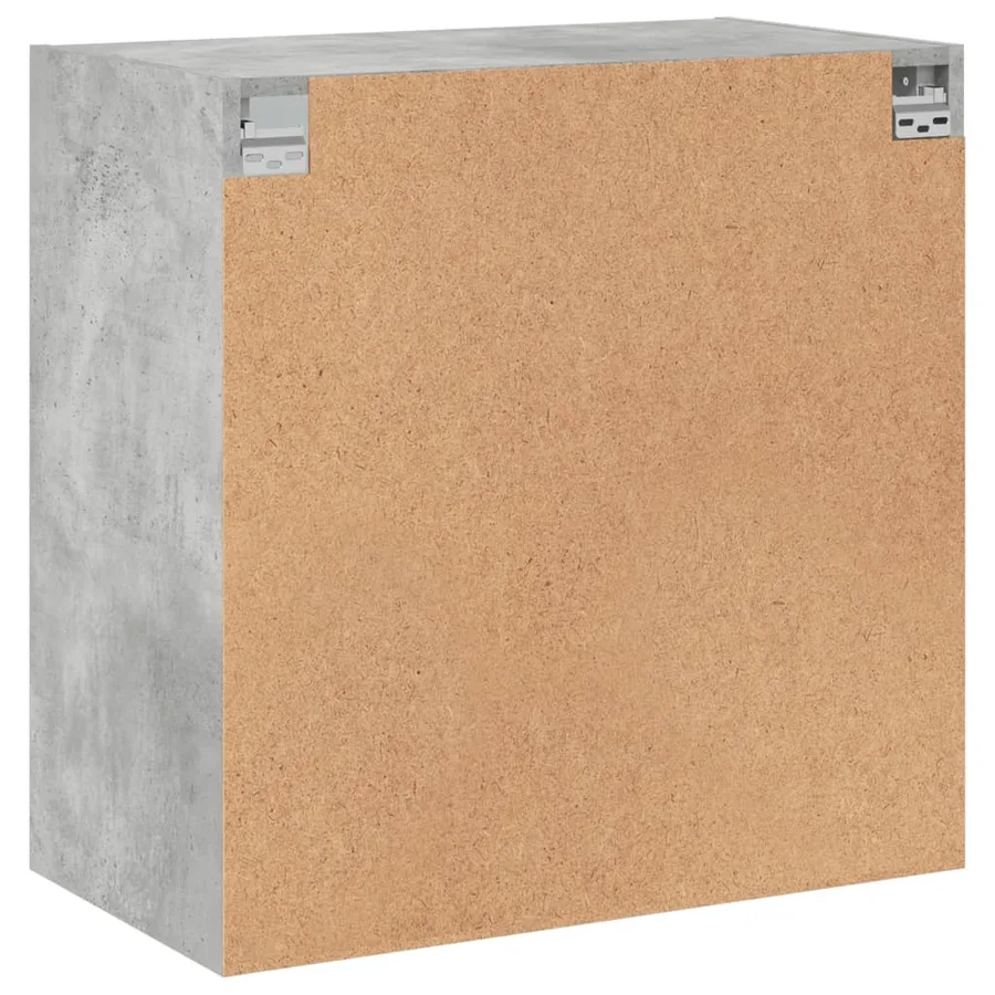 Armoire murale avec portes en verre gris béton 68x37x68,5 cm - 8