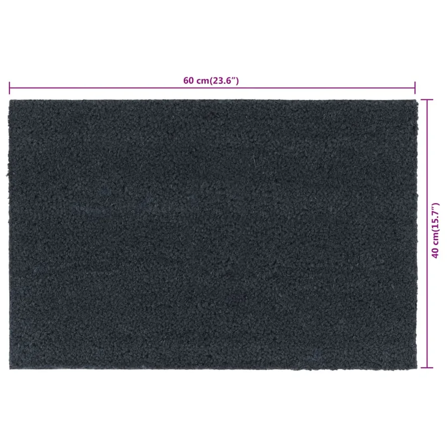 Tapis de porte gris foncé 40x60 cm fibre de coco touffeté - 6