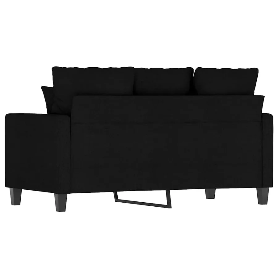 Canapé à 2 places Noir 120 cm Tissu - 6