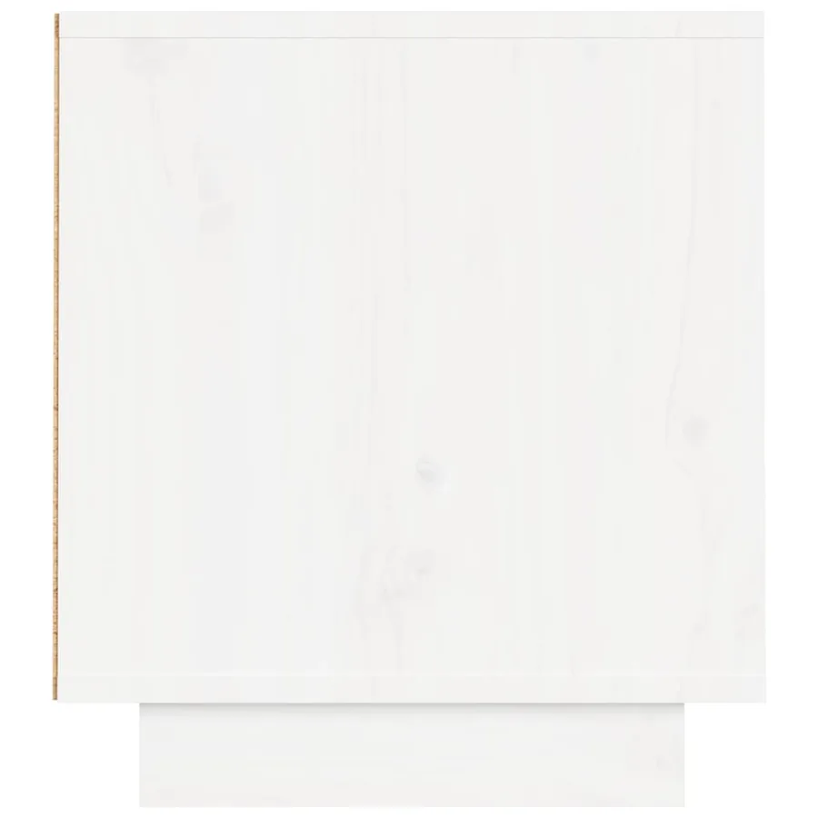 Meuble TV Blanc 140x35x40 cm Bois de pin massif - 6