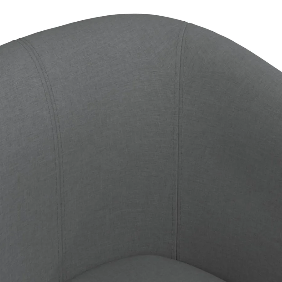 Chaise cabriolet avec repose-pied gris foncé tissu - 6