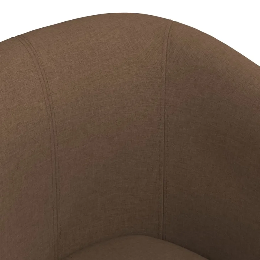 Chaise cabriolet avec repose-pied marron tissu - 6