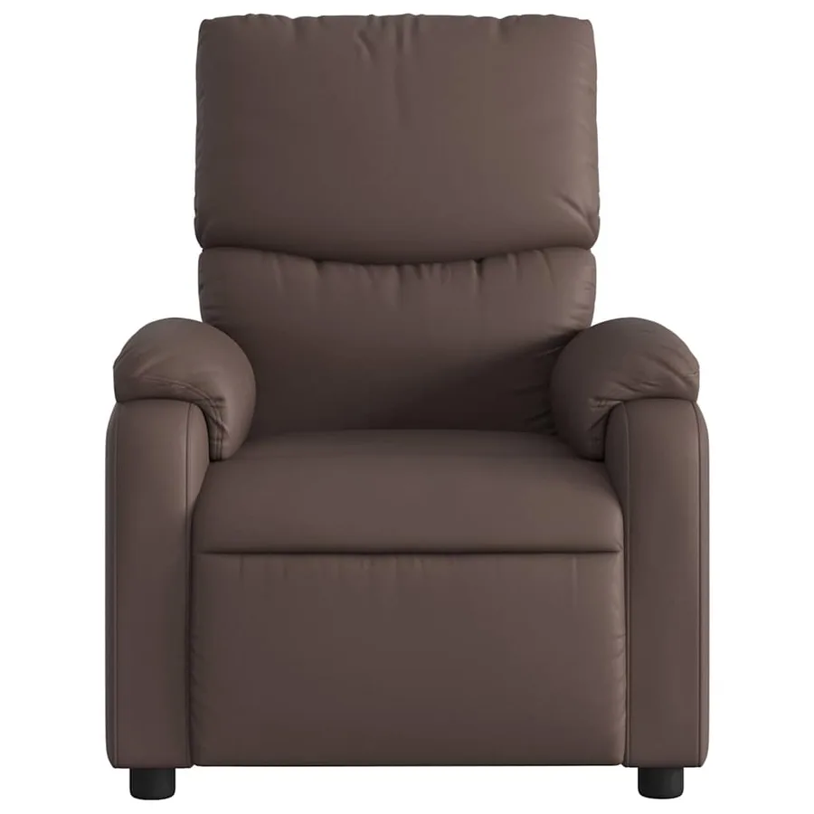 Fauteuil de massage inclinable Marron Similicuir - 4