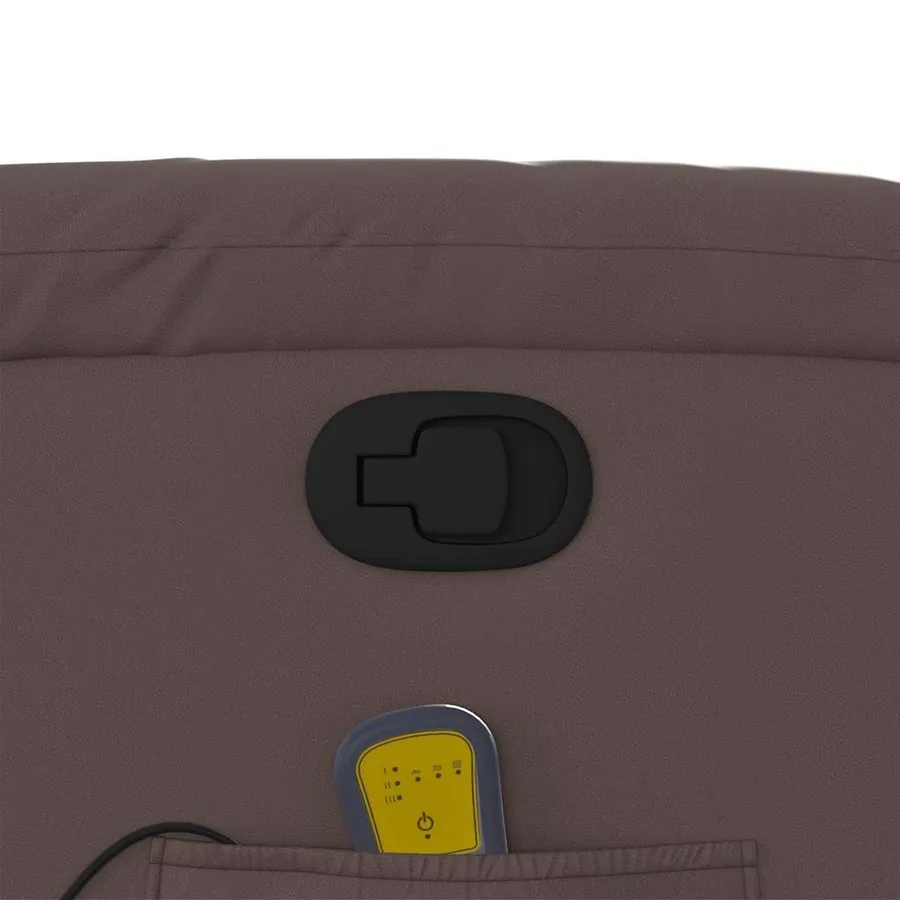 Fauteuil de massage inclinable Marron Similicuir - 9